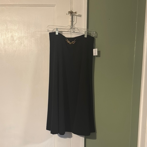 Black Dress Business Casual Long Skirt with Slits on the Side Size Medium - Picture 1 of 14
